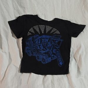 Garanimals Black Tee with Blue Truck Graphic
